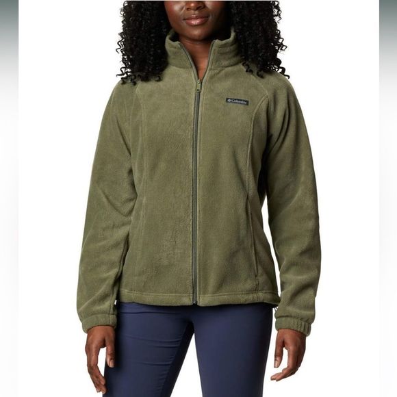 Columbia Olive Green Fleece Jacket - Picture 1 of 7
